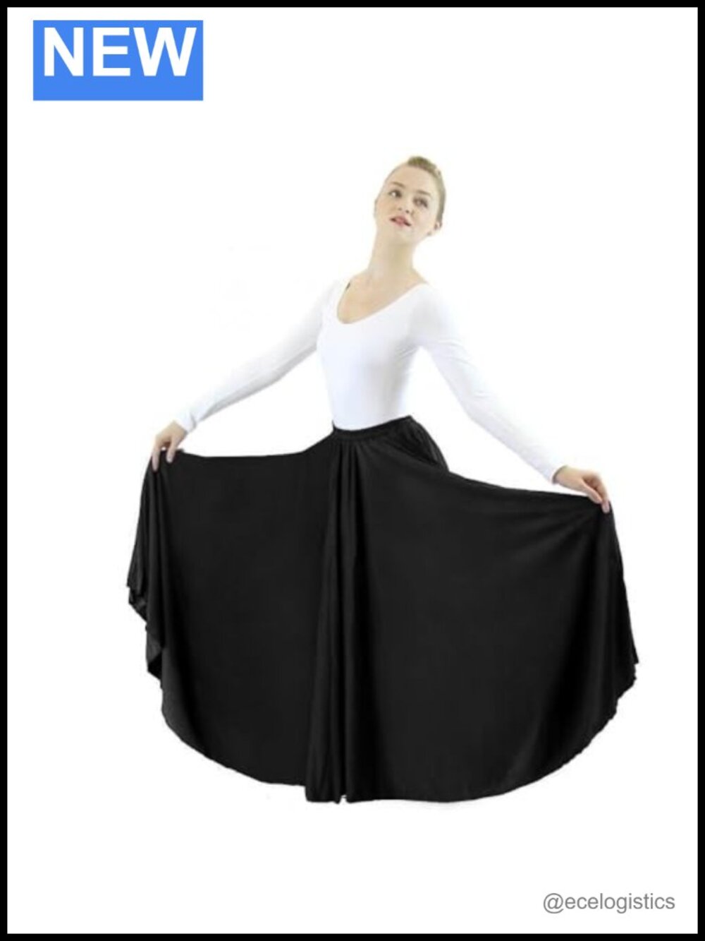 Women's Full Circle Dance Skirt, Long Length Pull-On